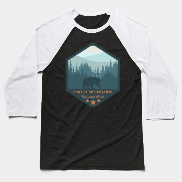 Great Smoky Mountains National Park Baseball T-Shirt by Tonibhardwaj